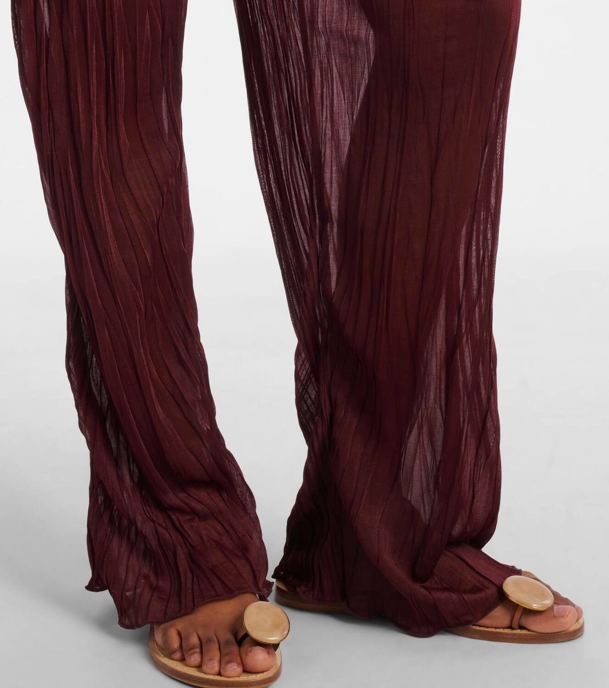 Jade Swim Amaya sheer wide-leg pants