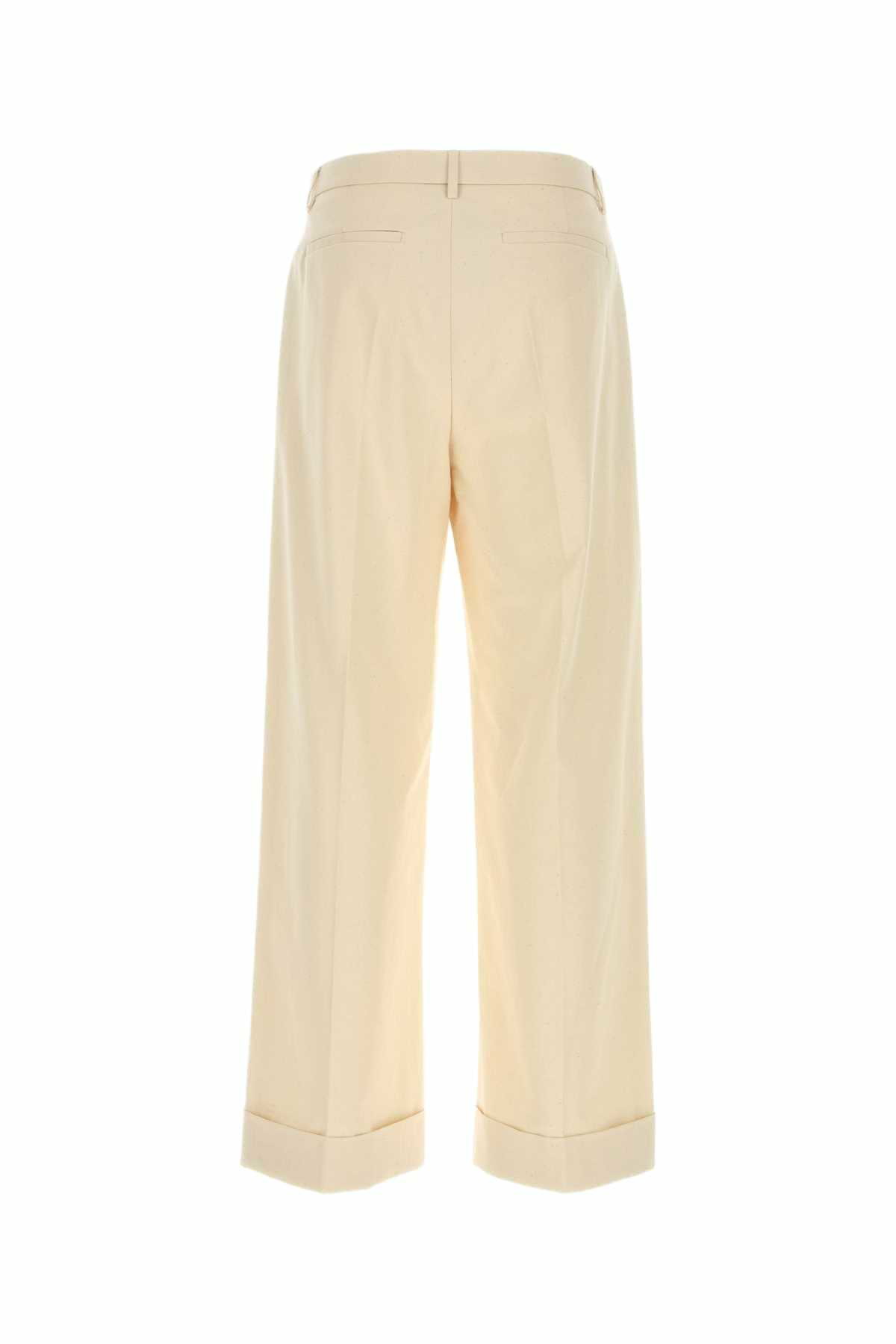 【関税&送料込】Valentino Garavani Ivory Crepe Pant Valentino Ivory White Virgin Wool Crepe Pants