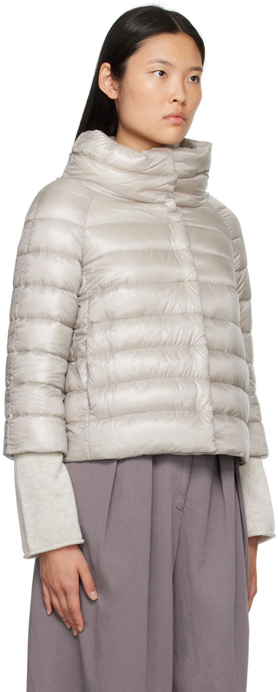 Herno Taupe Sofia Down Jacket Herno