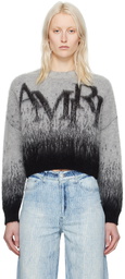 AMIRI Gray Staggered Ombre Sweater