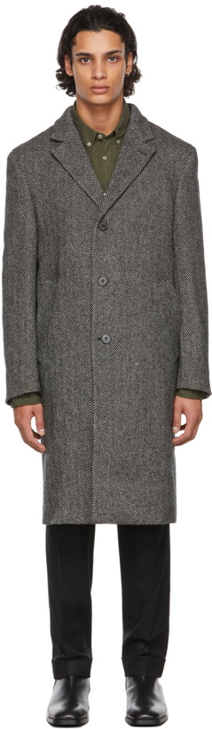 Photo: Officine Générale Black & Grey Wool Jack Coat