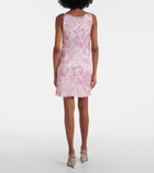 Versace Underwater Barocco draped satin minidress