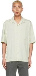 Solid Homme Green Rayon Shirt