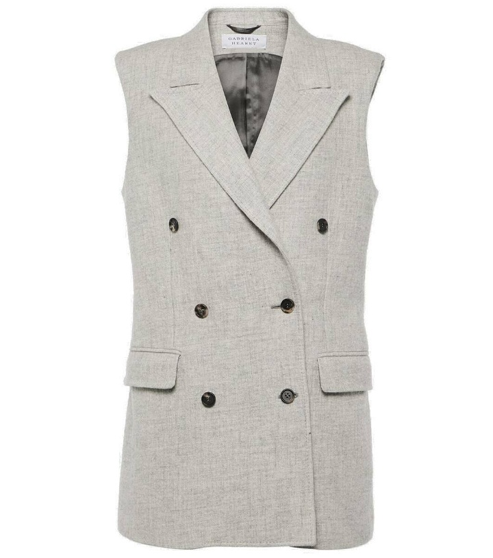 Photo: Gabriela Hearst Mayte double-breasted cashmere and linen vest