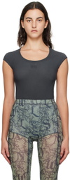 KNWLS Gray Lily Bodysuit