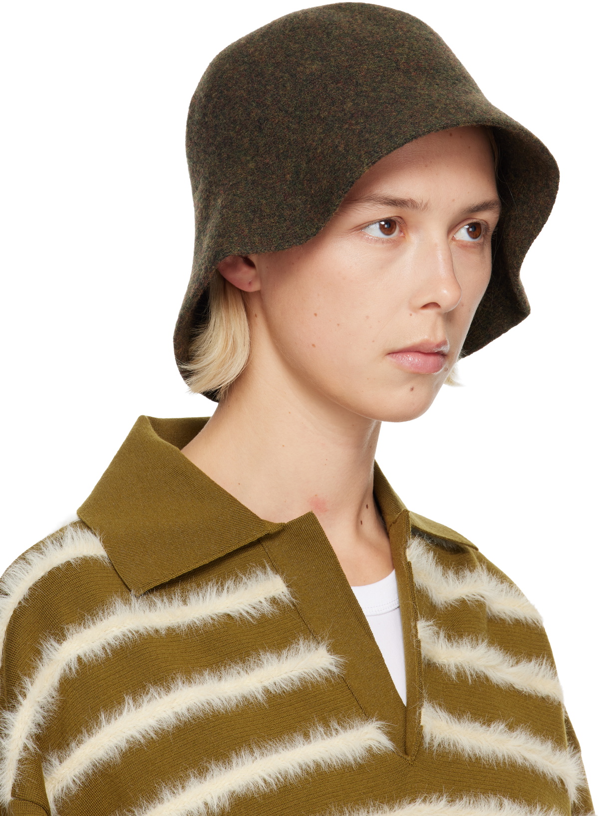A.P.C. Khaki Cloche Bucket Hat