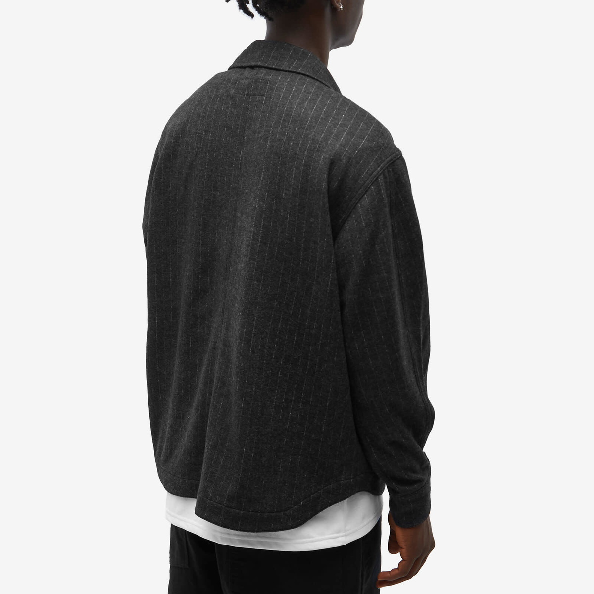 Eastlogue Men's OG106 Shirt Jacket in Grey Chalk Stripe