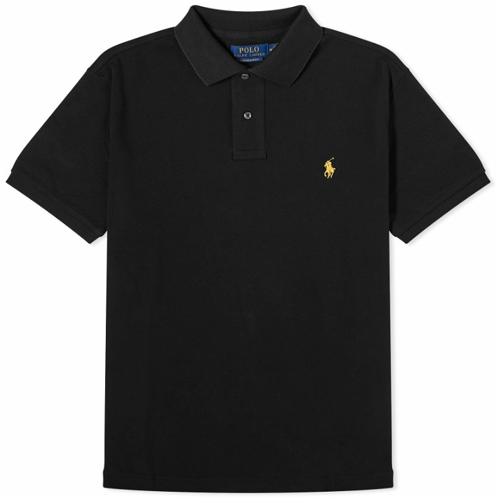 Photo: Polo Ralph Lauren Men's Gold PP Polo Shirt in Polo Shirt Black