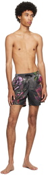 Dries Van Noten Gray Printed Swim Shorts