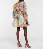 Zimmermann - Floral linen and silk minidress