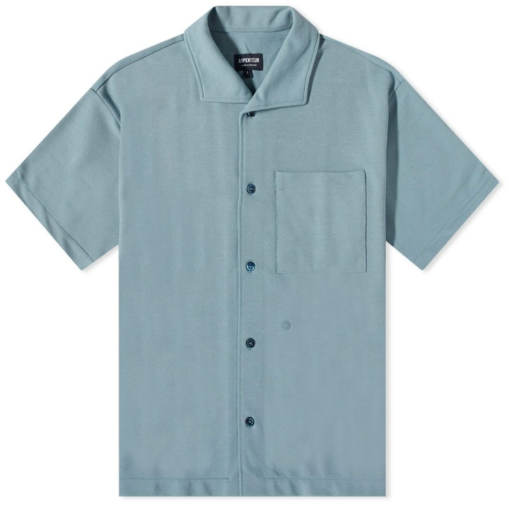 Photo: Arpenteur Men's Short Sleeve Coral Shirt in Stone Blue