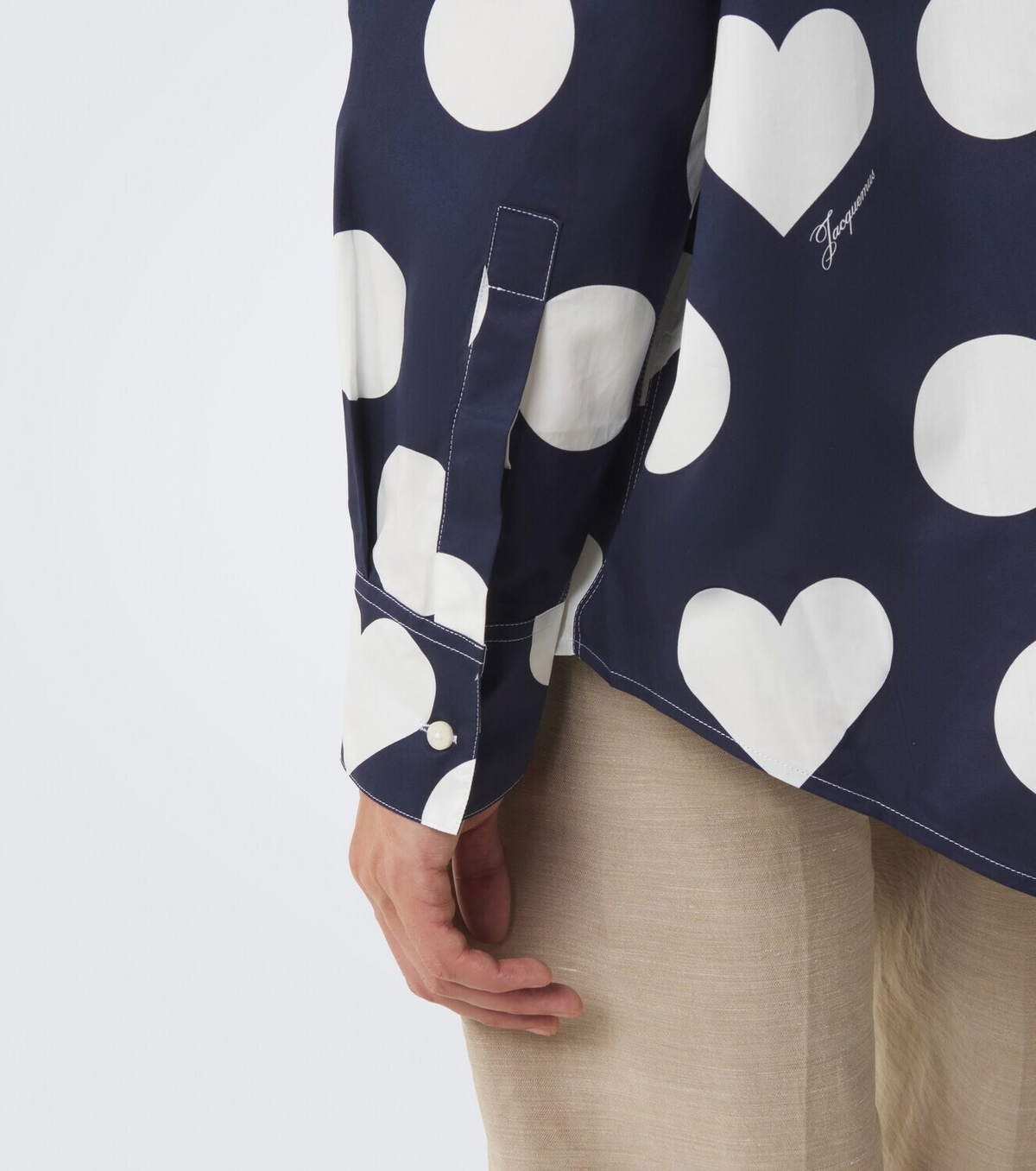 Jacquemus Camargue polka-dot cotton poplin shirt