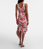 Chloé Floral bow-detail cotton miniskirt