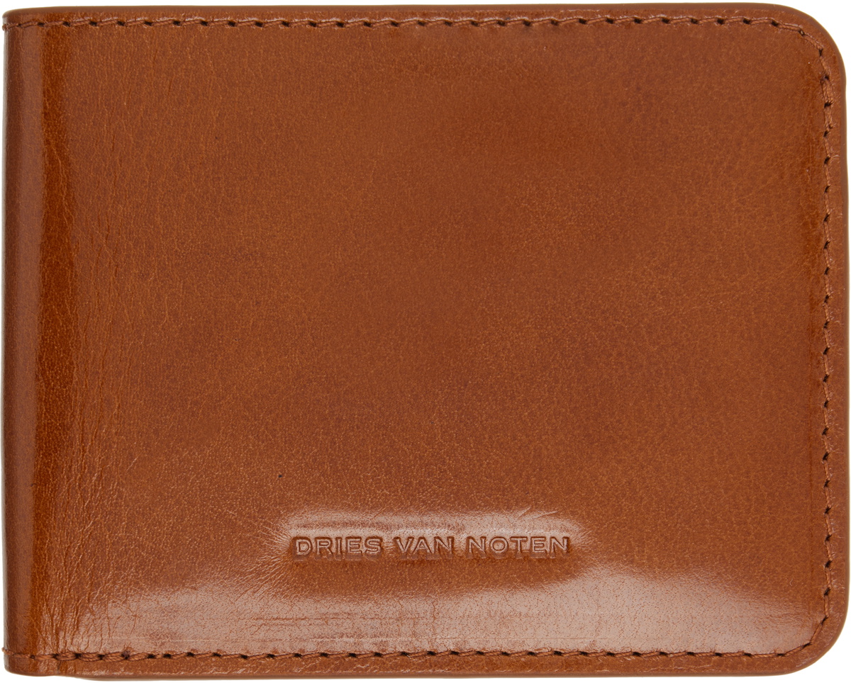 Dries Van Noten Navy & Beige Zip Wallet Dries Van Noten