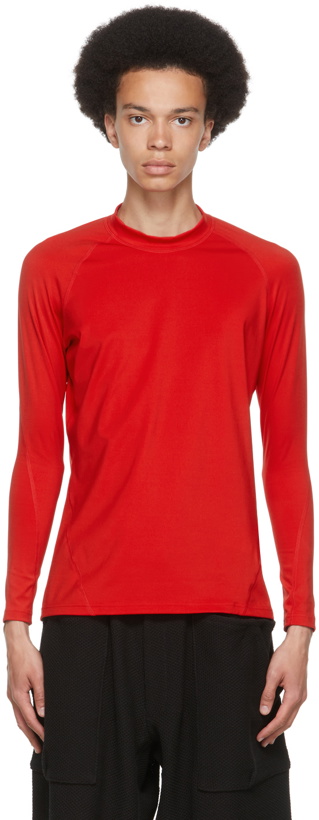 Photo: Y-3 Red Rash Guard Long Sleeve T-Shirt