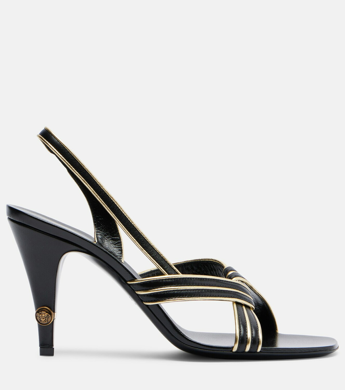 Versace Gianni leather slingback sandals