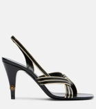 Versace Gianni leather slingback sandals