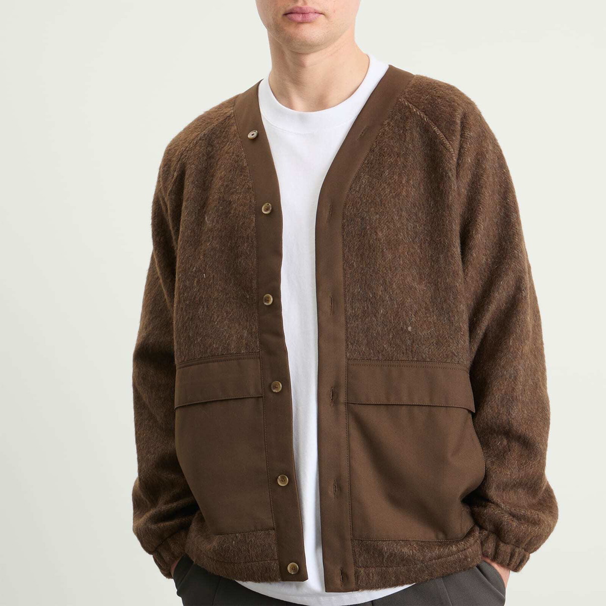 Merely Made Men's Berkut Cardigan in Brown