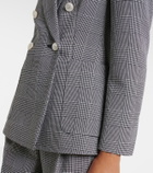 Max Mara Prince of Wales check virgin wool blazer