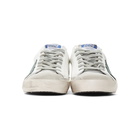 Golden Goose White and Green Superstar Sneakers