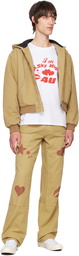 Sky High Farm Workwear Tan 'SH4U' Hooded Work Jacket