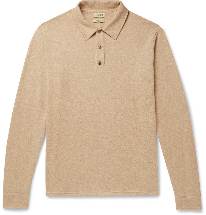 Photo: De Bonne Facture - Mélange Cotton-Jersey Polo Shirt - Neutrals