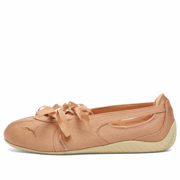 Photo: Puma Women's Speedcat Ballet Nova Satin Sneaker in Cinnabar-Toasted Almond