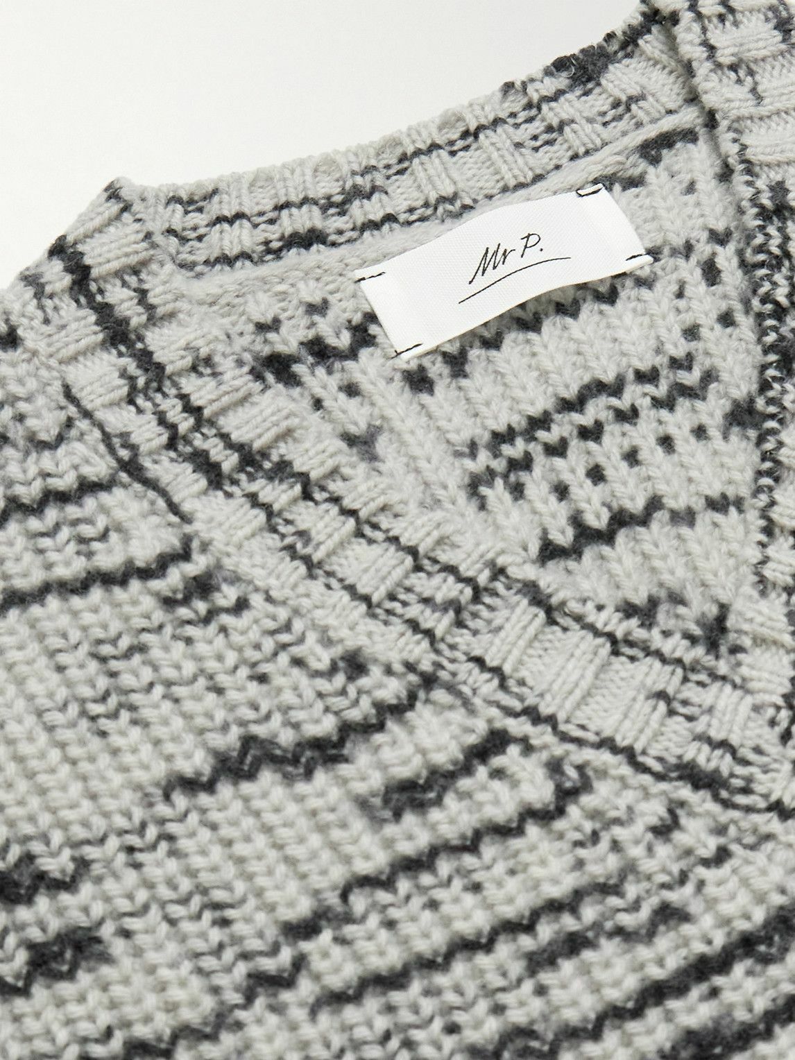 Mr P. - Space-Dyed Wool Sweater Vest - Gray Mr P.