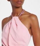 Solace London Riva embellished halterneck gown