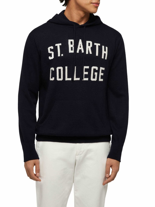 Photo: MC2 Saint Barth Blended Cashmere Hooded Sweater Wood