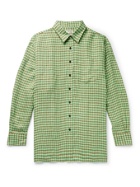 ACNE STUDIOS - Oversized Gingham Linen Shirt - Green