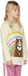 Gucci Kids Off-White Cat Print Sweatshirt