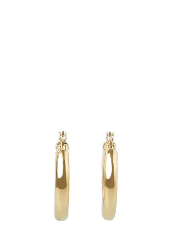 Photo: Classic Thick Hoop Medium Earrings in Gold