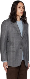 AFTER PRAY Gray Two-Button Blazer