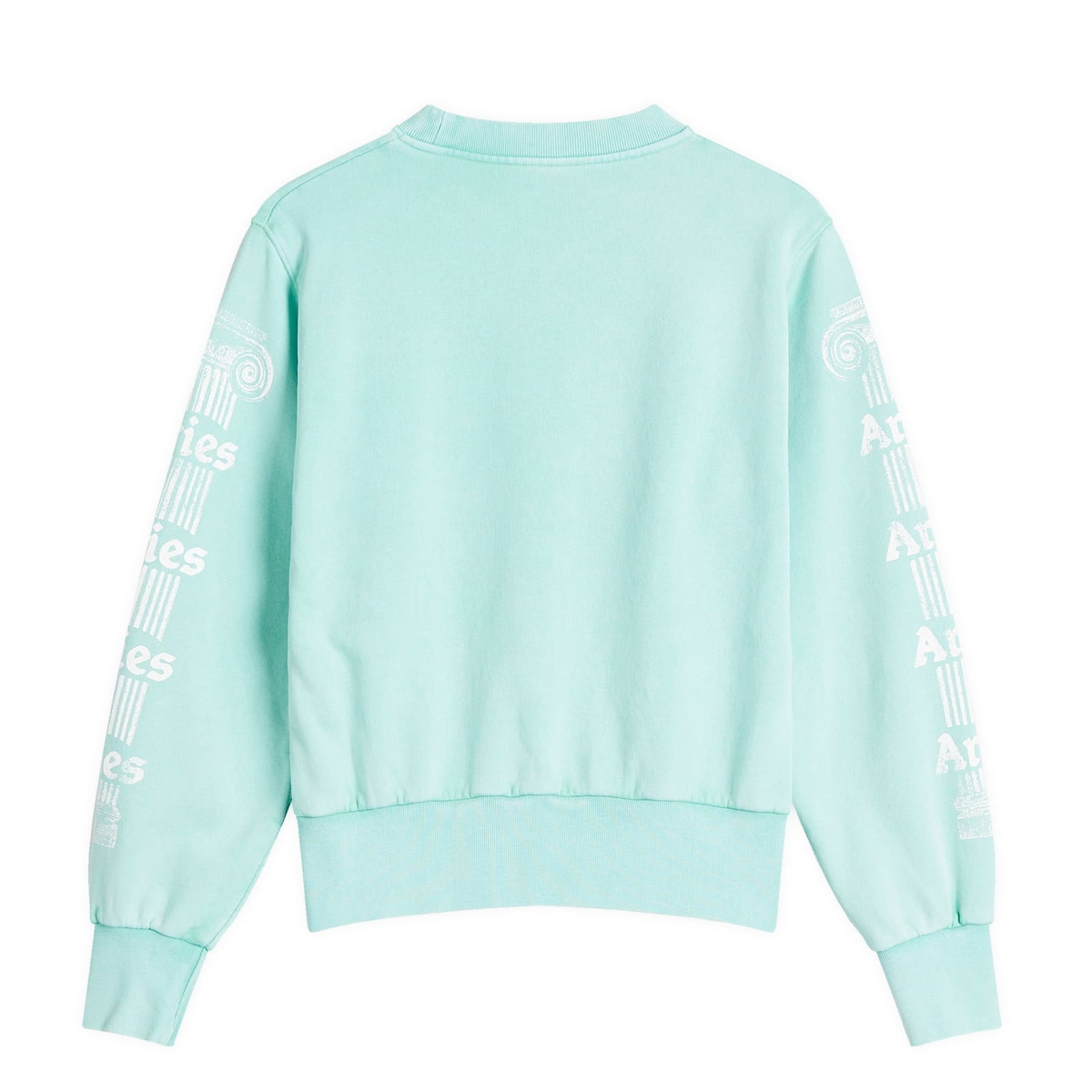 Aries Women's Baby Fit Aged Ancient Column Sweatshirt in Aqua 