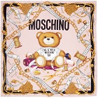 Moschino Pink Sartorial Teddy Bear Scarf