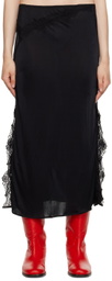VAILLANT Black Cigarette Midi Skirt
