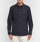 CALVIN KLEIN 205W39NYC - Contrast-Trimmed Cotton Shirt - Men - Navy