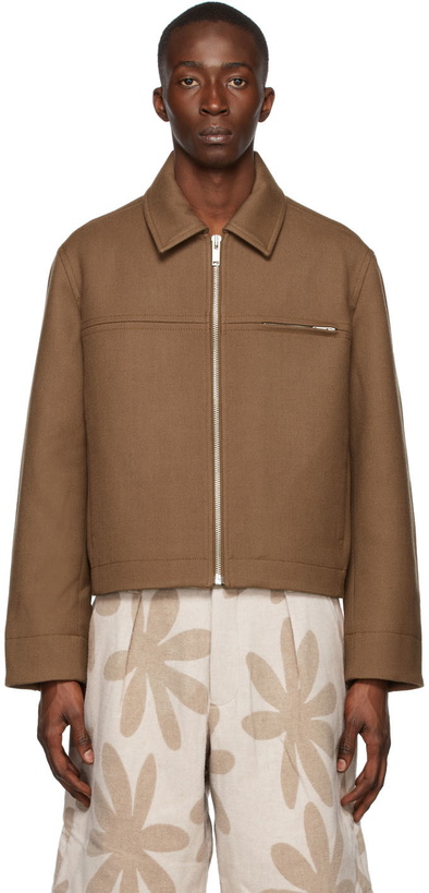 Photo: Jacquemus Brown La Montagne 'Le Blouson Asao' Jacket