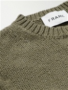 FRAME - Cotton-Blend Sweater - Green