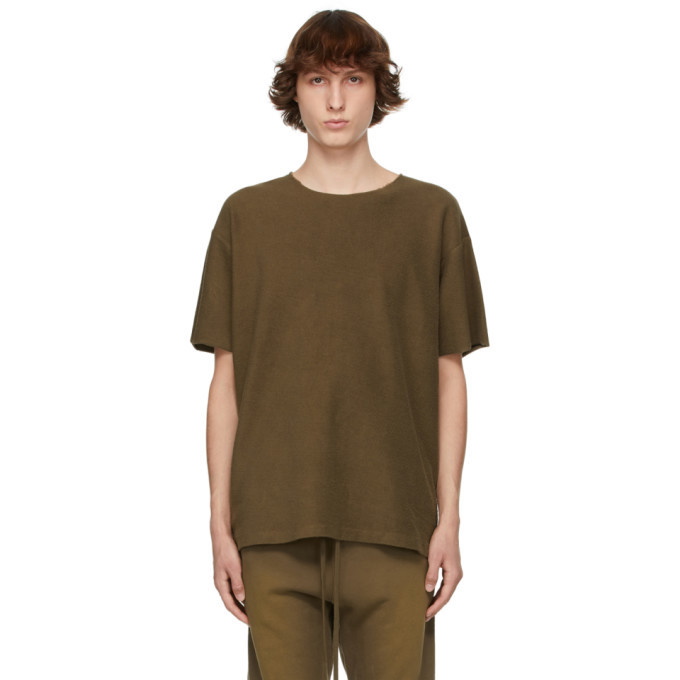 Photo: Fear of God Brown Inside Out Terry T-Shirt