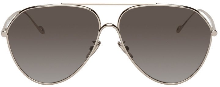 Photo: Loewe Silver & Black Pilot Sunglasses