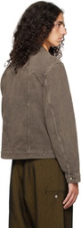 Omar Afridi Brown Axes Denim Jacket