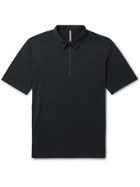 VEILANCE - Frame Shell-Trimmed Wool-Blend Polo Shirt - Blue
