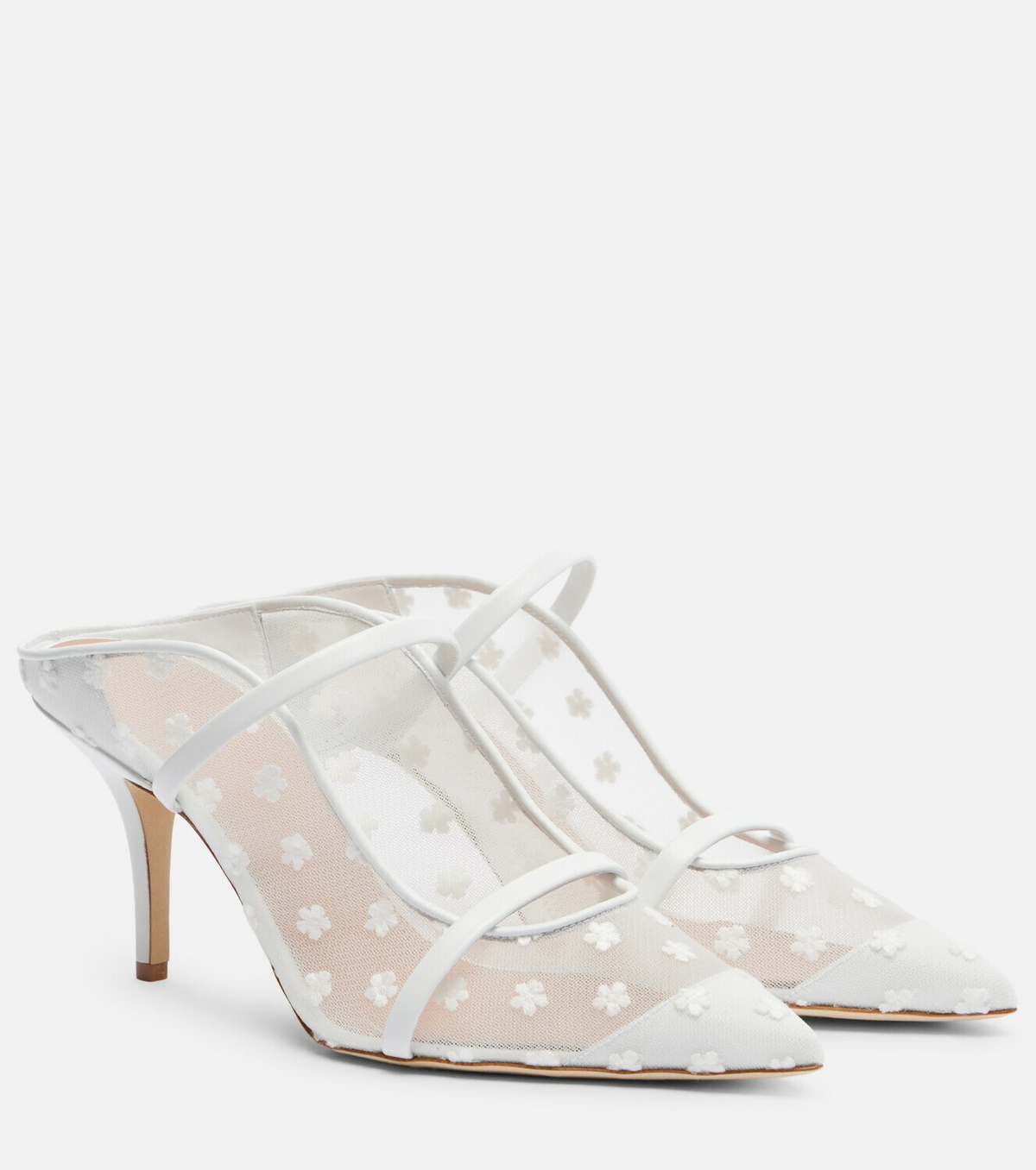 Malone Souliers Maureen 70 leather and mesh mules