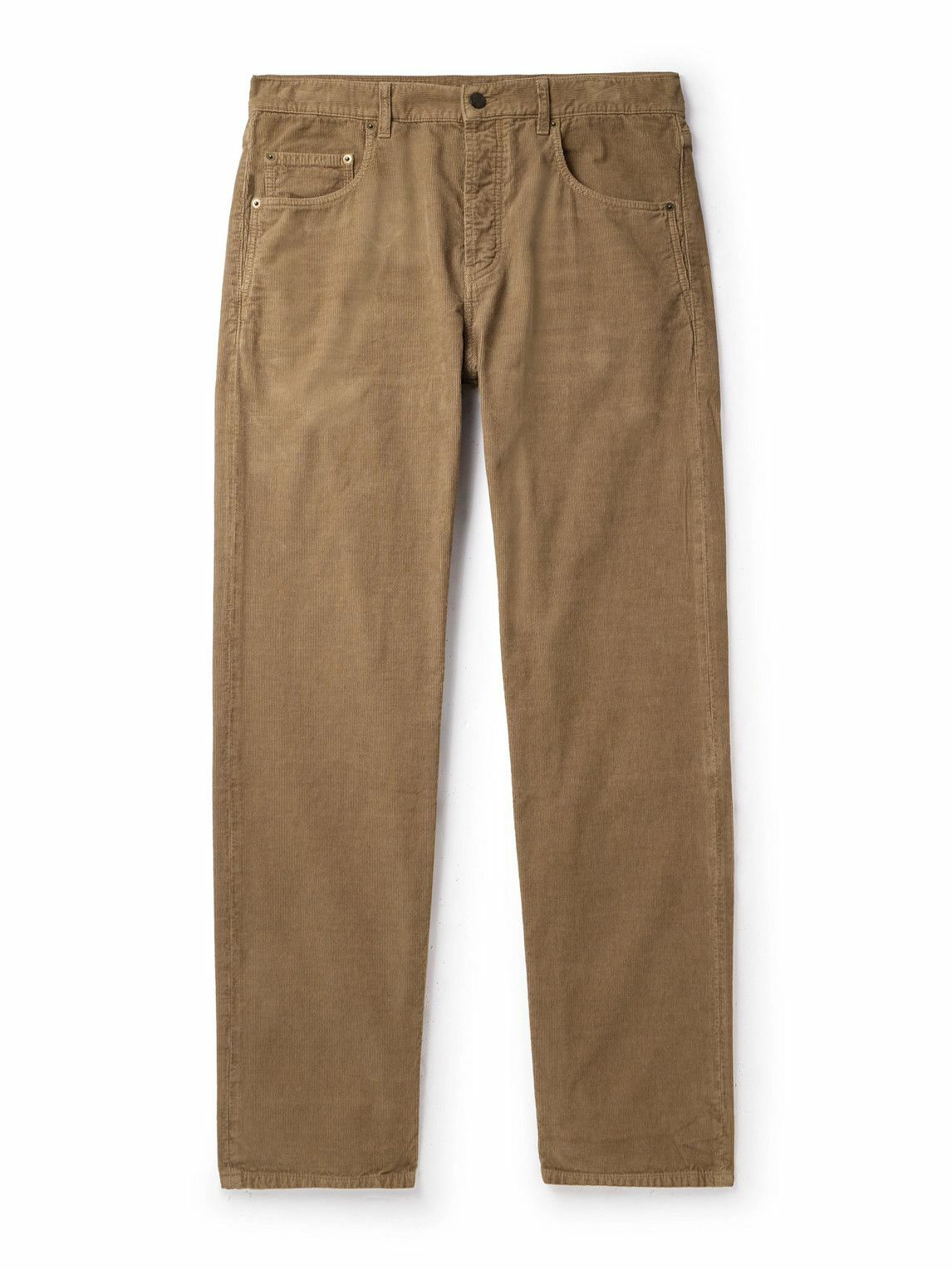 SAINT LAURENT - Straight-Leg Cotton-Corduroy Trousers - Brown Saint Laurent