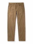 SAINT LAURENT - Straight-Leg Cotton-Corduroy Trousers - Brown