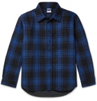 Vetements - Padded Checked Virgin Wool-Blend Flannel Overshirt - Blue
