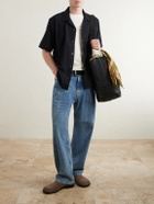 Corridor - Convertible-Collar Cotton-Hopsack Shirt - Black