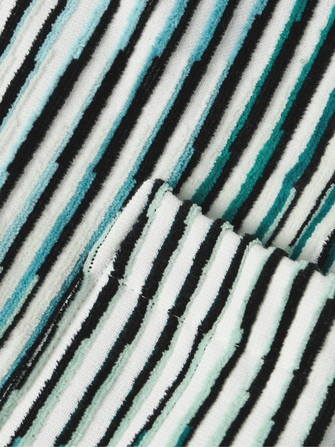 Missoni Home - Arpeggio Striped Cotton-Terry Hooded Robe - Blue